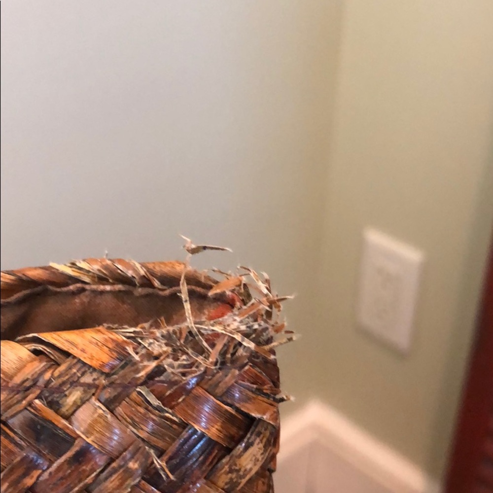 Brown woven straw bag - Picture 5 of 6